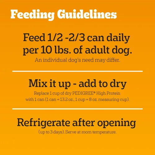 Miniatura 10 de Pedigree Alimento húmedo para perros con alto contenido de proteínas, comida enlatada suave para perros adultos, sabor a carne de res y cordero