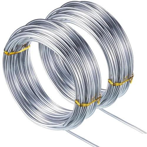 Miniatura 15 de TecUnite Alambre de aluminio para manualidades para esculpir armadura, alambre de aluminio plegable para joyería DIY (1 rollo, plateado, 10 m x 3 mm)