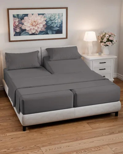 Miniatura 18 de Juego de sábanas tamaño King para RV de 72" x 80" - Sábanas de 4 piezas para cama RV Short Queen - Ultra suaves, transpirables y refrescantes - 01