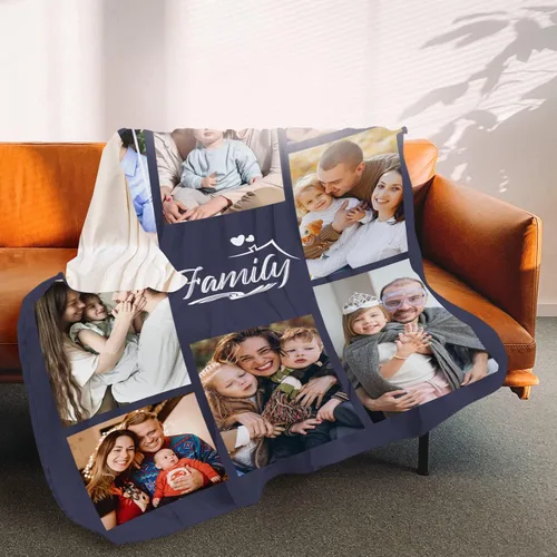 Miniatura 46 de Manta personalizada con foto/texto, manta con imagen personalizada, regalos de amor, regalos personalizados para parejas para novio, novia, esposa