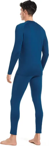Miniatura 3 de qualidyne Mens Thermal Underwear Fleece Lined Base Layer Long Johns Set Top and Bottom Winter Sports Suits