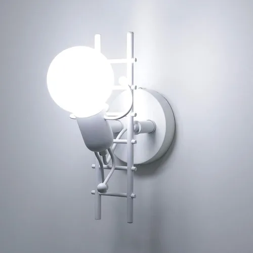 Miniatura 5 de Kawell Lámpara de pared humanoide creativa para interiores, lámpara de pared moderna Art Deco para habitación de niños, dormitorio, sala de estar