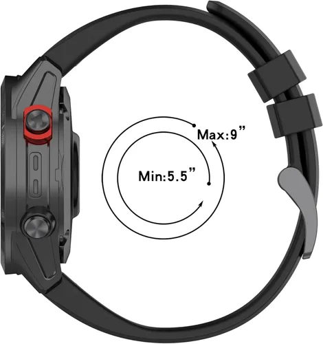 Miniatura 5 de REYDA Correa de silicona compatible con Garmin Fenix 8 Pro 1.850 in/8 1.850 in/E 1.850 in, 0.866 in, correa de reloj de ajuste rápido de silicona