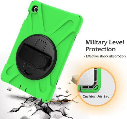 Miniatura 3 de IVY Funda con función atril de 360 grados compatible con Samsung Galaxy Tab A 9.7 2015 (SM-T550) con correa para la muñeca y correa para el hombro