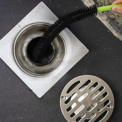 Miniatura 2 de Cepillo para Drenaje de Alcantarilla, Removedor de Obstrucciones de Drenaje, Herramienta Limpiadora Flexible de 17 Pulgadas con Serpiente Larga