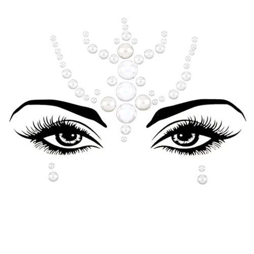 Miniatura 6 de Joyas de cara de diamantes de imitación, gemas de cara de sirena con purpurina de ojos de cristal, calcomanías de piedra para rave, fiesta