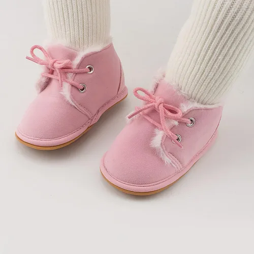 Miniatura 8 de Sekantrol Zapatos de cuna para recién nacidos, para niños y niñas, suela de goma suave, zapatos para bebés, zapatos deportivos de moda de caña alta