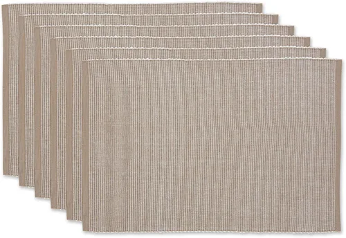 Miniatura 12 de DII Two-Toned Collection - Juego de manteles individuales, color gris, 6 piezas