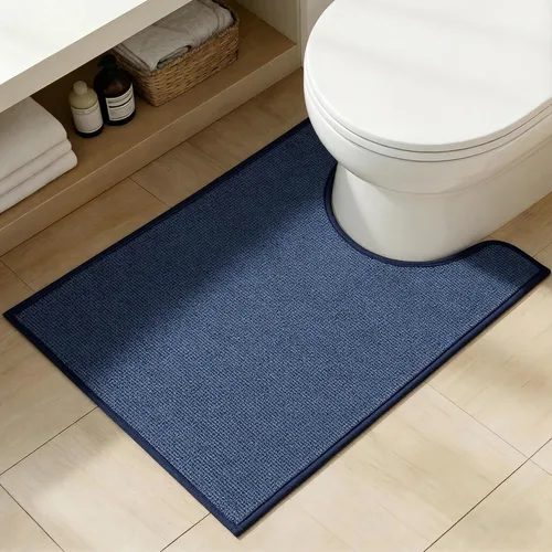 Miniatura 68 de YIHOUSE Juego de 2 tapetes de baño, color beige, ultrafino, absorbente, antideslizante, para baño, lavable, ducha, lavabo, lavandería