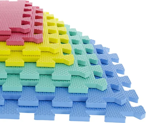 Stalwart Azulejos de colchón de espuma, relleno de espuma de eva entrelazado por pisos blandos para hacer ejercicio, yoga, acampar, niños, bebés,