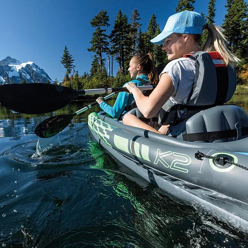 Miniatura 5 de Serie de Kayaks Inflables Intex Challenger: Incluye remos Deluxe de 86 pulgadas y bomba de alto rendimiento – PVC SuperStrong – Asiento ajustable