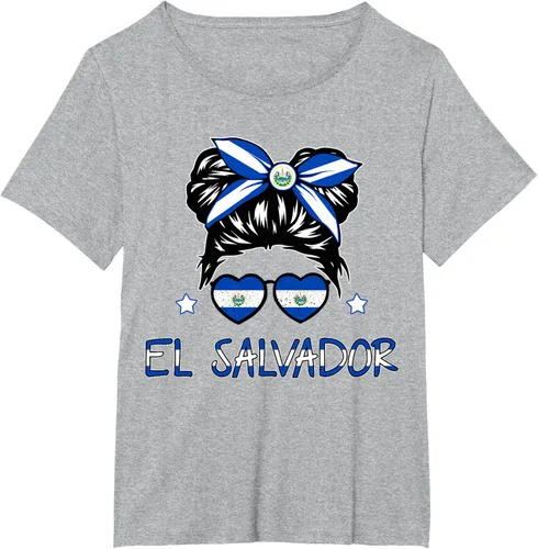 Miniatura 49 de Camiseta de El Salvador para Niñas Bandera Patrimonio Hispano Salvadoreño