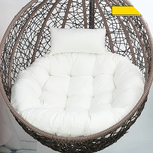 Cojín de repuesto para silla de huevo, cojín de silla colgante con lazos, cojines para colgar silla de huevo, cojín de silla, para jardín, cesta