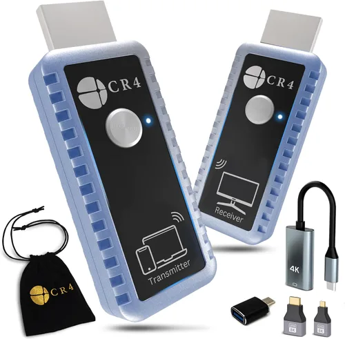 Miniatura 10 de CR4 Transmisor y receptor HDMI inalámbrico, 5G de baja latencia, Plug & Play, entrada 4K/salida 1080P, kit extensor para transmitir video/audio