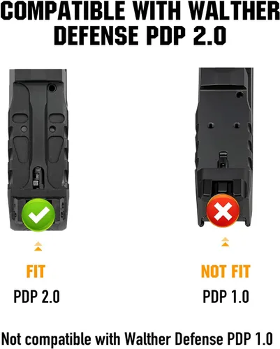Miniatura 3 de ohhunt Placa adaptadora óptica compatible con Walther PDP 2.0, compatible con Trijicon RMR/SRO/Holosun 407C/507C/508T