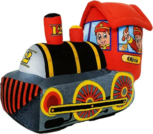 Miniatura 2 de ArtCreativity Tren de felpa acogedor de 11 pulgadas para niños, juguete de almohada de tren suave y tierno, bonita decoración de guardería, premio