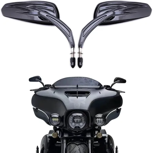 DREAMIZER Espejos retrovisores de motocicleta Espejos laterales de manillar para Street Glide Road Glide Electra Glide CVO Sportster Road King