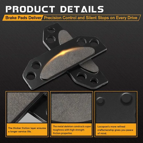 Miniatura 5 de LOCOPOW 2203147 Pastillas de Freno de Estacionamiento para Polaris Ranger 800 700 500 900 Crew XP 2x4 4x4 6x6 ATV 2005 2006 2007 2008 2009 2010 2011