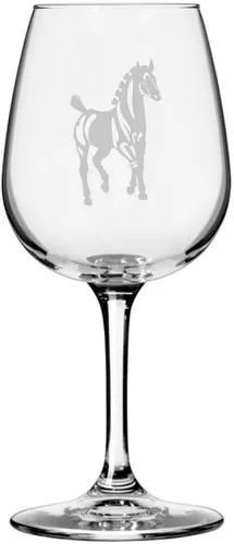 Miniatura 52 de Morgan Body Horse - Copa de vino grabada multiusos (12.75 onzas)