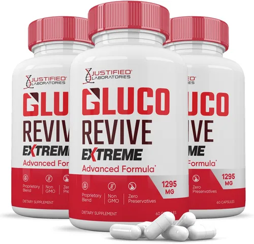 Miniatura 11 de Gluco Revive Extreme 1295MG Píldoras Glyco Support Fórmula avanzada Gluorevive Soporte de glucógeno formulado con cúrcuma berberina resveratrol ajo