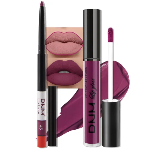 Miniatura 48 de evpct 2 Piezas Lápiz Labial Líquido Verde Esmeralda con Brillo Glitter, Brillo Labial Tinte y Delineador de Labios Retráctil, Set de Maquillaje