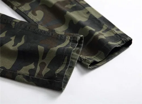 Miniatura 7 de Liuhond Skinny Slim Fashion - Jeans elásticos de motociclista de Hip Hop con agujeros rectos rasgados