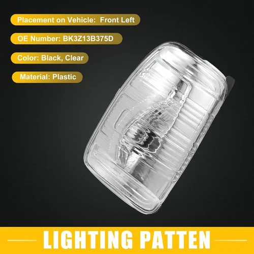 Miniatura 5 de Espejo retrovisor lateral para puerta lateral delantera izquierda Luz intermitente LED No.BK3Z13B375D Indicador intermitente para Ford TRANSIT