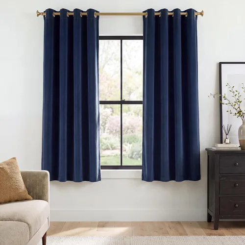 Miniatura 53 de StangH Cortinas de Terciopelo Grueso Sólido - Juego de Tratamiento de Ventanas con Oscurecimiento Moderado para Dormitorio, Cortinas/Cortinajes