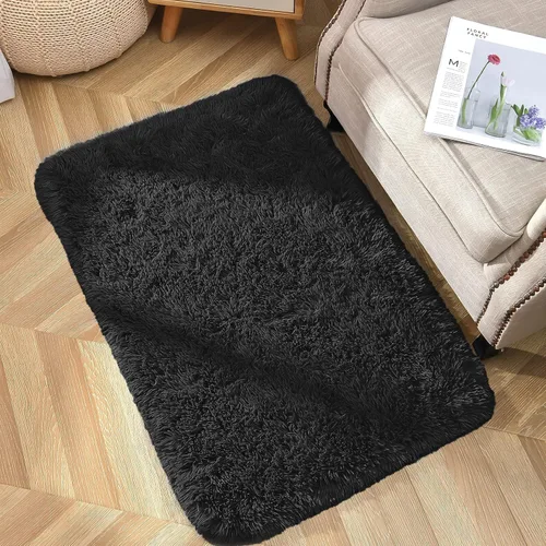 Miniatura 9 de YJ.GWL Alfombras de pasillo para pasillo, 2 x 4, lavables, pequeñas, color gris, para sala de estar, dormitorio, alfombra suave y esponjosa