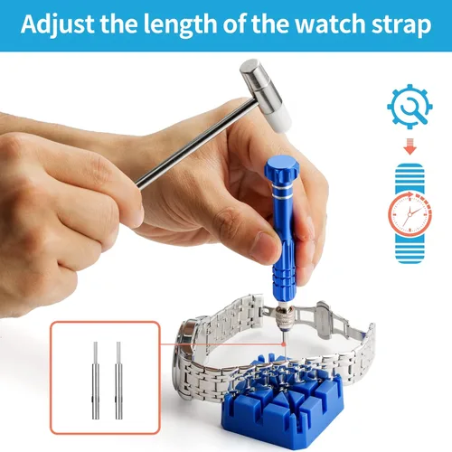 Miniatura 2 de Eventronic Kit de reparación de relojes, kit de herramientas de repuesto de batería de reloj, herramienta de extracción de eslabones de reloj