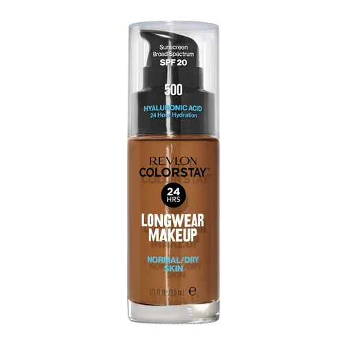 Miniatura 33 de Base líquida Revlon, maquillaje facial ColorStay para piel normal y seca, SPF 20, cobertura media-completa de larga duración con acabado natural