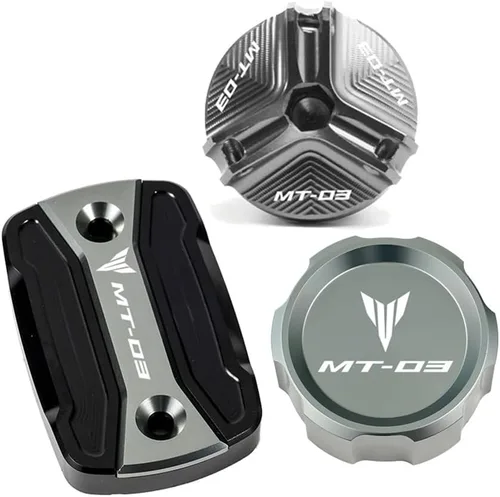 Miniatura 14 de Para Y&AMAHA MT03 MT-03 2015-2020 2021 2022 2023 Accesorios de motocicleta Tapas de depósito de líquido de freno maestro Tapa de llenado de aceite