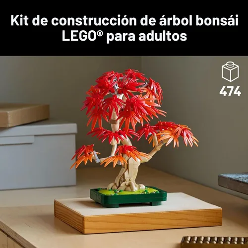 Miniatura 2 de LEGO Botanicals 10348 - Kit de construcción de árbol bonsái de arce rojo japonés para adultos mayores de 18 años – Decoración única del hogar