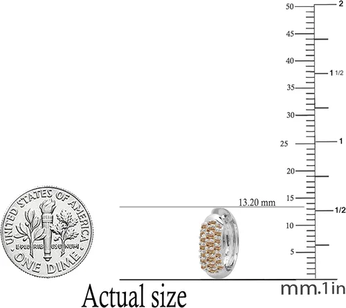 Miniatura 3 de Dazzlingrock Collection Pendientes de aro de oro blanco de 10 quilates de 0,30 quilates de oro blanco