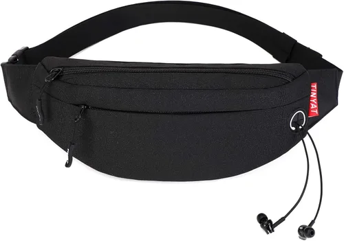 Miniatura 2 de TINYAT Riñonera de viaje T2003 con bolsillo para la cintura, correa superligera, expansible, hebilla elástica ajustable, kit de herramientas