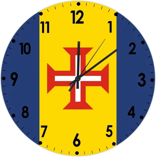 Miniatura 526 de Cheyan Reloj de pared con bandera de Canadá de 12 pulgadas, silencioso, sin tictac, de PVC, funciona con pilas, reloj redondo decorativo, regalo