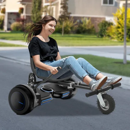 Miniatura 2 de Accesorio de asiento Hoverboard, 27.5 a 37.4 pulgadas, ajuste ajustable para asiento de scooter con doble amortiguador para patinetes de equilibrio