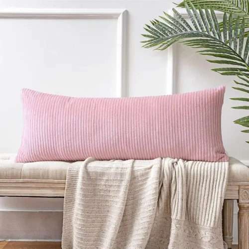 Miniatura 137 de Artscope Fundas de Almohada de Pana a Rayas Acogedoras Súper Suaves Decorativas Cuadradas Fundas de Cojín para Sofá Sillón Dormitorio Decoración