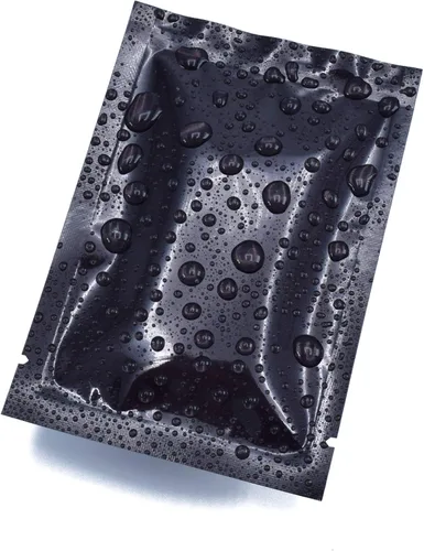 Miniatura 7 de QQ Studio - 100 bolsas metálicas de aluminio Mylar con extremo superior abierto, sellables (6x9cm (2.3x3.5"), 100x Negro)