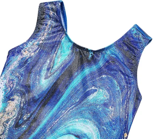 Miniatura 4 de TFJH E Leotardos de gimnasia de una pieza para niñas, ropa deportiva brillante