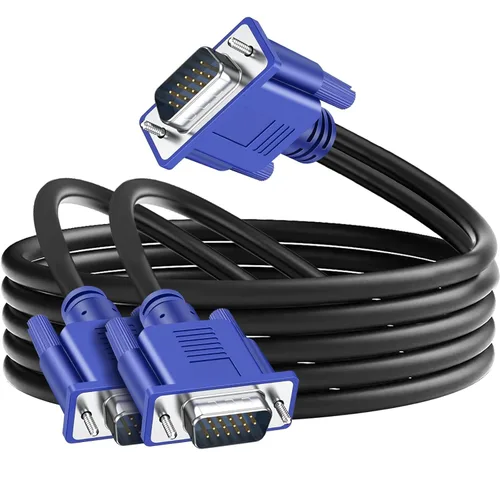 Miniatura 7 de Cable divisor VGA 1080P Dual VGA Monitor Y Cable 1 macho a 2 hembra Cable adaptador solo para duplicación de pantalla – 1.5 pies