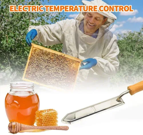 Miniatura 6 de Honey Uncapping Hot Knife for Honey Peines Electric Heating Honey Scraper para apicultor Apicultura Herramientas de acero inoxidable Equipo extractor
