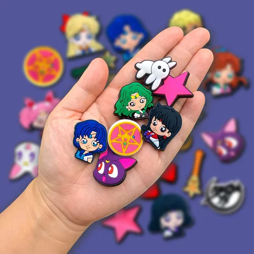 Miniatura 4 de Shiomay 25, 36 dijes de decoración de zapatos para niñas para niños y adolescentes, dijes de anime para zuecos sandalias, pulseras, decoración