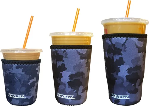 Miniatura 66 de Funda Koverz para café helado, funda aislante de neopreno para taza, se ajusta a una taza de café de 32 Oz., lavable y reutilizable, accesorios