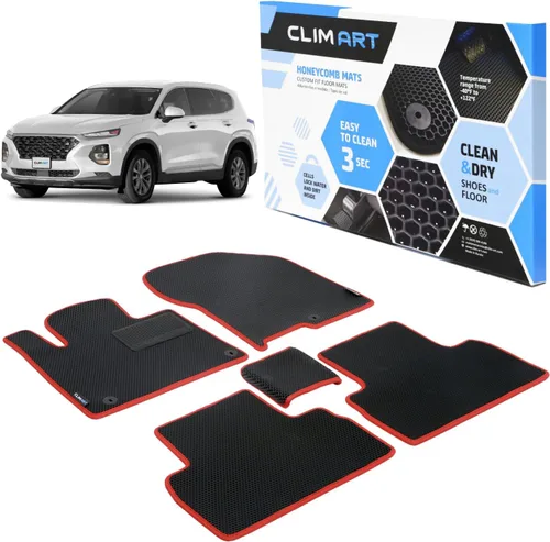 Miniatura 8 de CLIM ART Honeycomb FL051417021 - Alfombrillas de automóvil de ajuste personalizado para Honda CR-V 2017-2021, primera y 2ª fila, alfombrillas