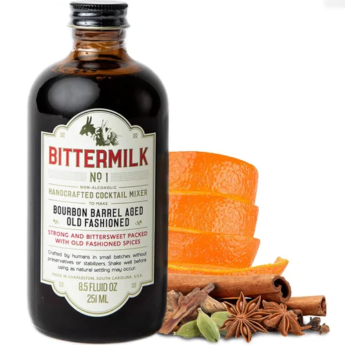Miniatura 16 de Bittermilk Single Serve No.1 Bourbon Barrel Aged Old Fashioned Mix - Kit de moda antigua - Juego de amargos de cóctel - Mini mezcladores de cóctel