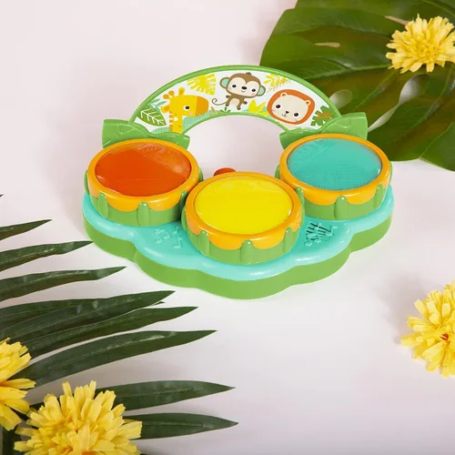 Miniatura 4 de Bright Starts Safari Beats - Tambor musical de juguete con luces, a partir de 3 meses, multicolor