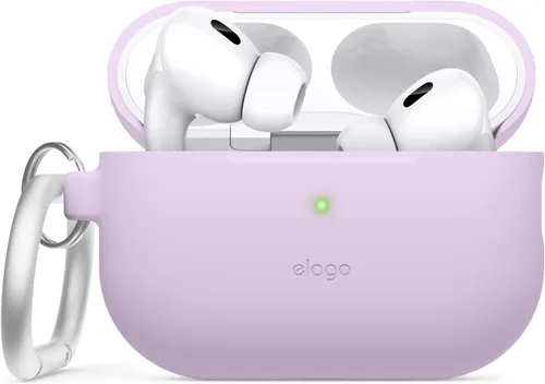 Miniatura 12 de elago Funda compatible con AirPods Pro 2 (2022), funda de silicona con llavero, LED frontal visible, soporta carga inalámbrica [negro]