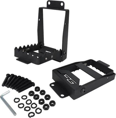 Miniatura 3 de JFG RACING Reposapiés para pasajero trasero ATV plegable antideslizante pedal para pasajero trasero universal para Polaris Sportsman Scrambler