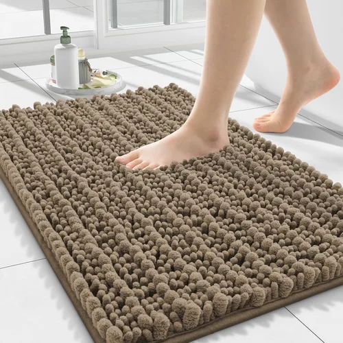 Miniatura 25 de Smiry Alfombras de Baño 24x16 pulgadas, Alfombras de Baño de Chenilla Extra Suaves y Absorbentes, Respaldo de Goma Antideslizante, Lavable a Máquina